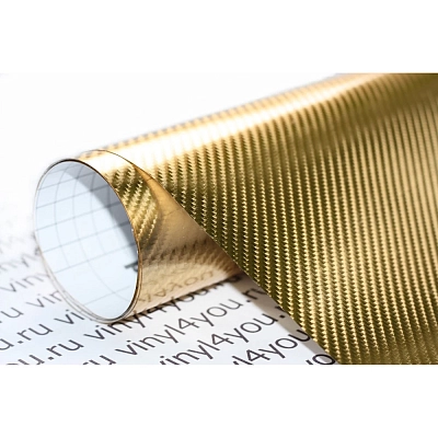 Пленка Карбон 4D хром золото